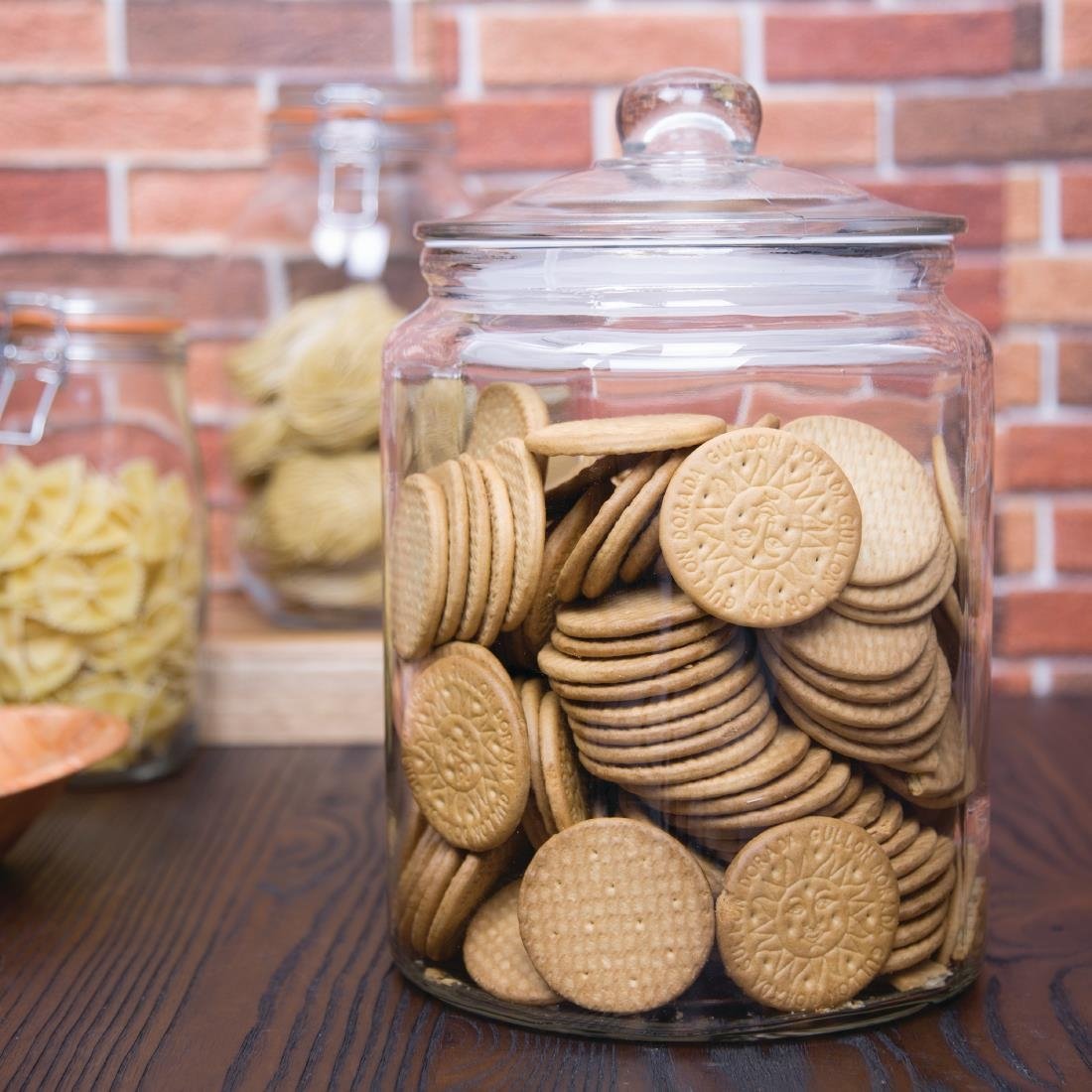 Ensemble de bocaux à biscuits en verre Olympia 6350ml et 3800ml