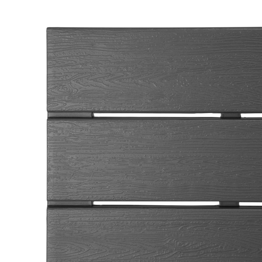 Bancs à lattes Bolero Valletta gris (lot de 2)