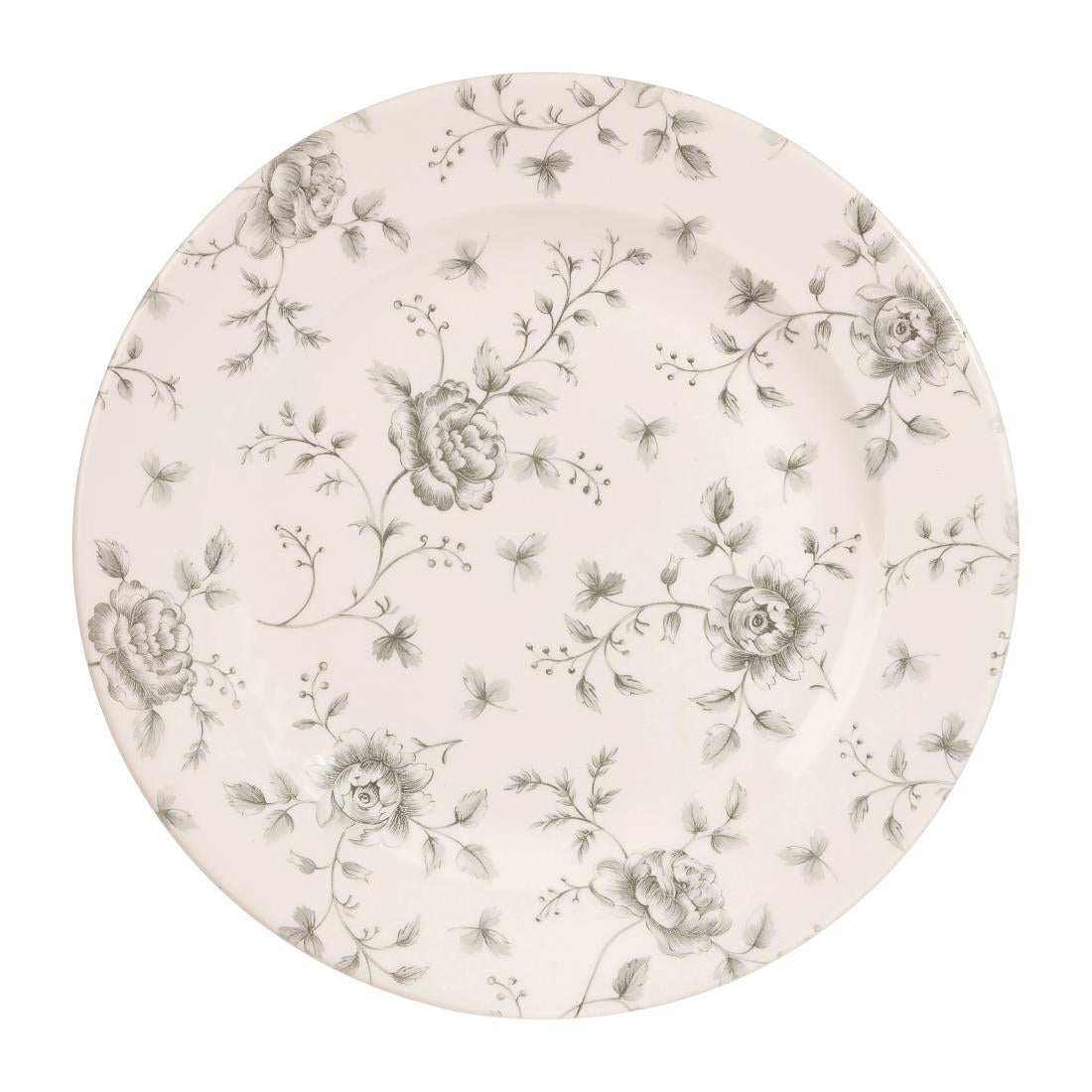 Assiettes plates Churchill Vintage Prints Rose ChintzGrey 276mm (Lot de 6)
