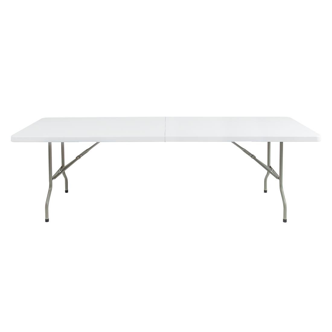 Table pliable au centre Bolero blanche 2430mm - NISBETS
