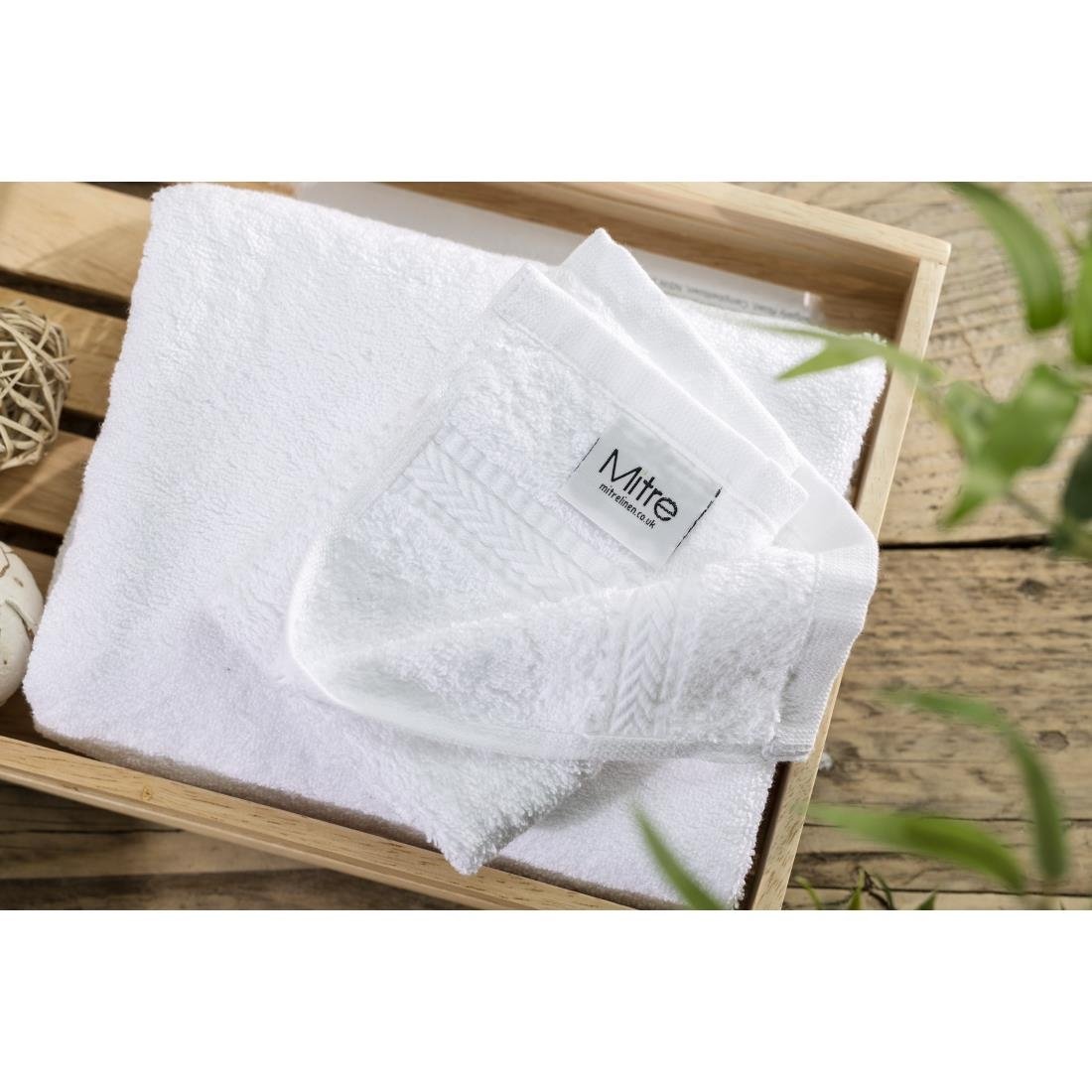 Petites serviettes Mitre Comfort Nova blanches (lot de 10) - NISBETS