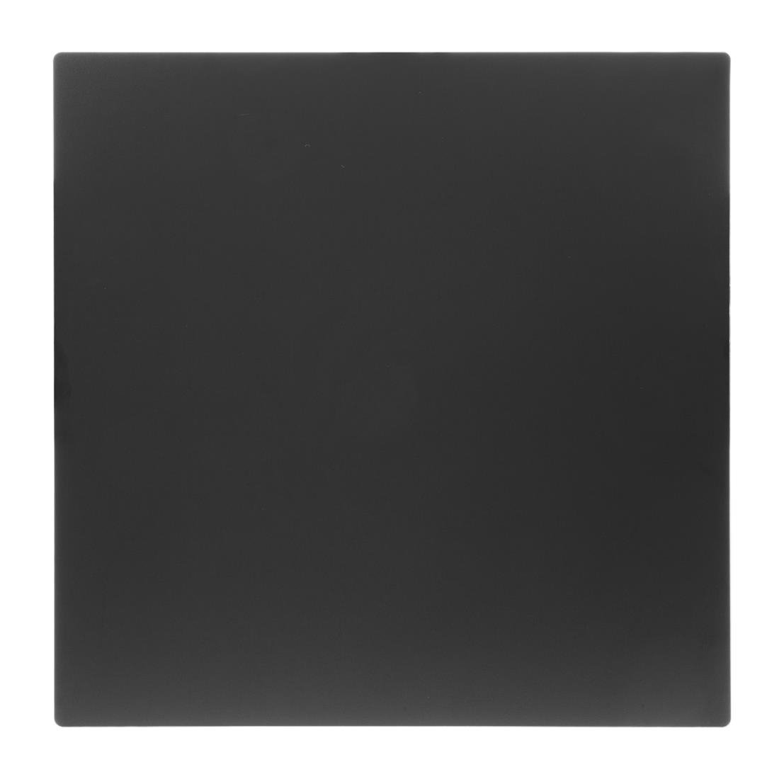 Plateau de table d'extérieur carré noir mat Bolero 700 mm