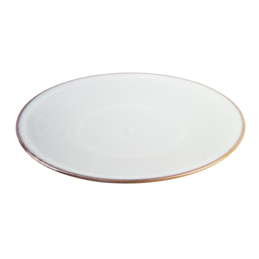 Assiettes plates Olympia Drift gris uni 280 mm (lot de 4)