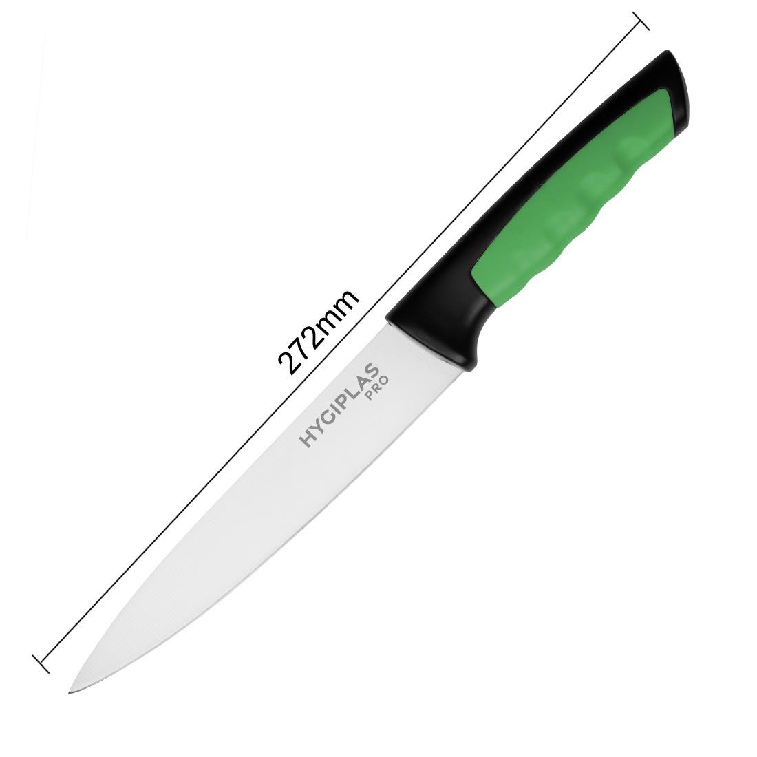 Couteau de cuisine Hygiplas Pro vert 16cm - NISBETS
