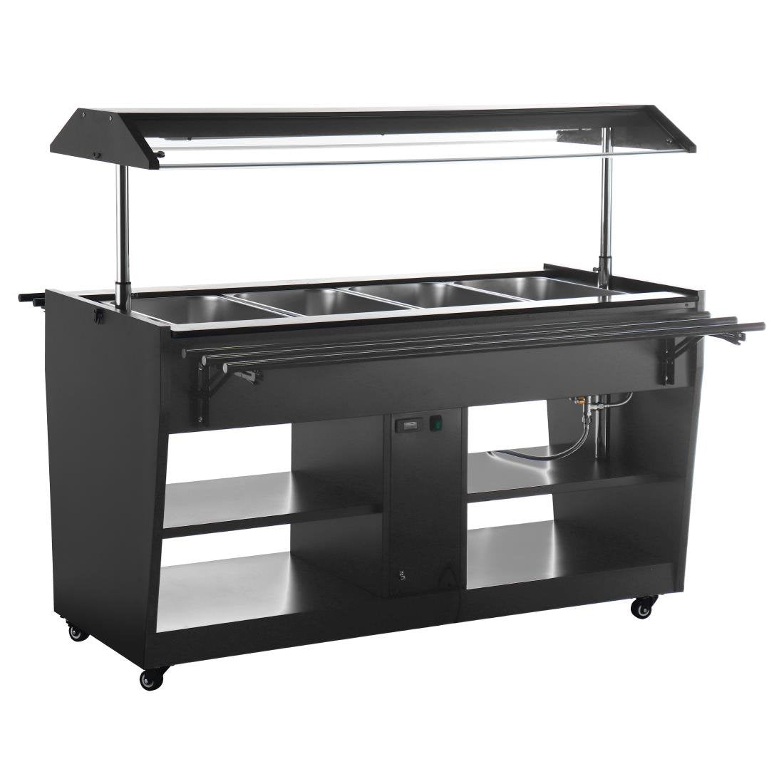Buffet central chauffant Buffalo noir - NISBETS