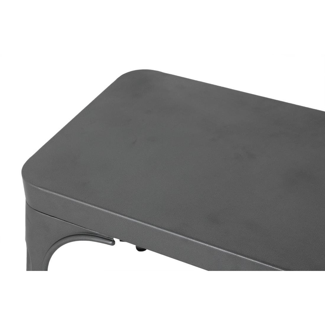 Bancs en métal gris acier Bolero Bistro 1000 mm (lot de 2) - NISBETS