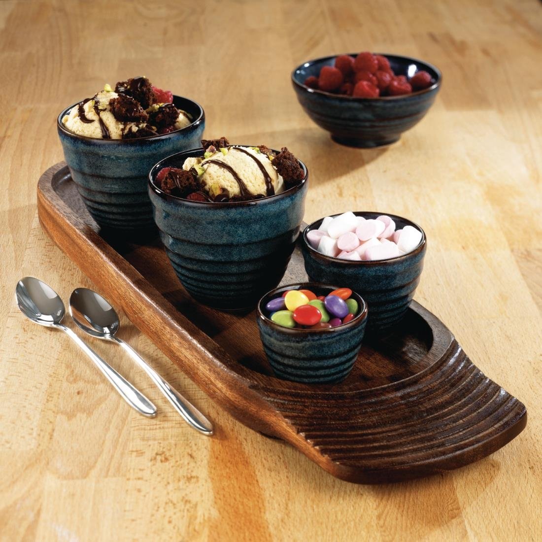 Pots à sauce Churchill Bit on the Side Blue 114ml (Lot de 12)