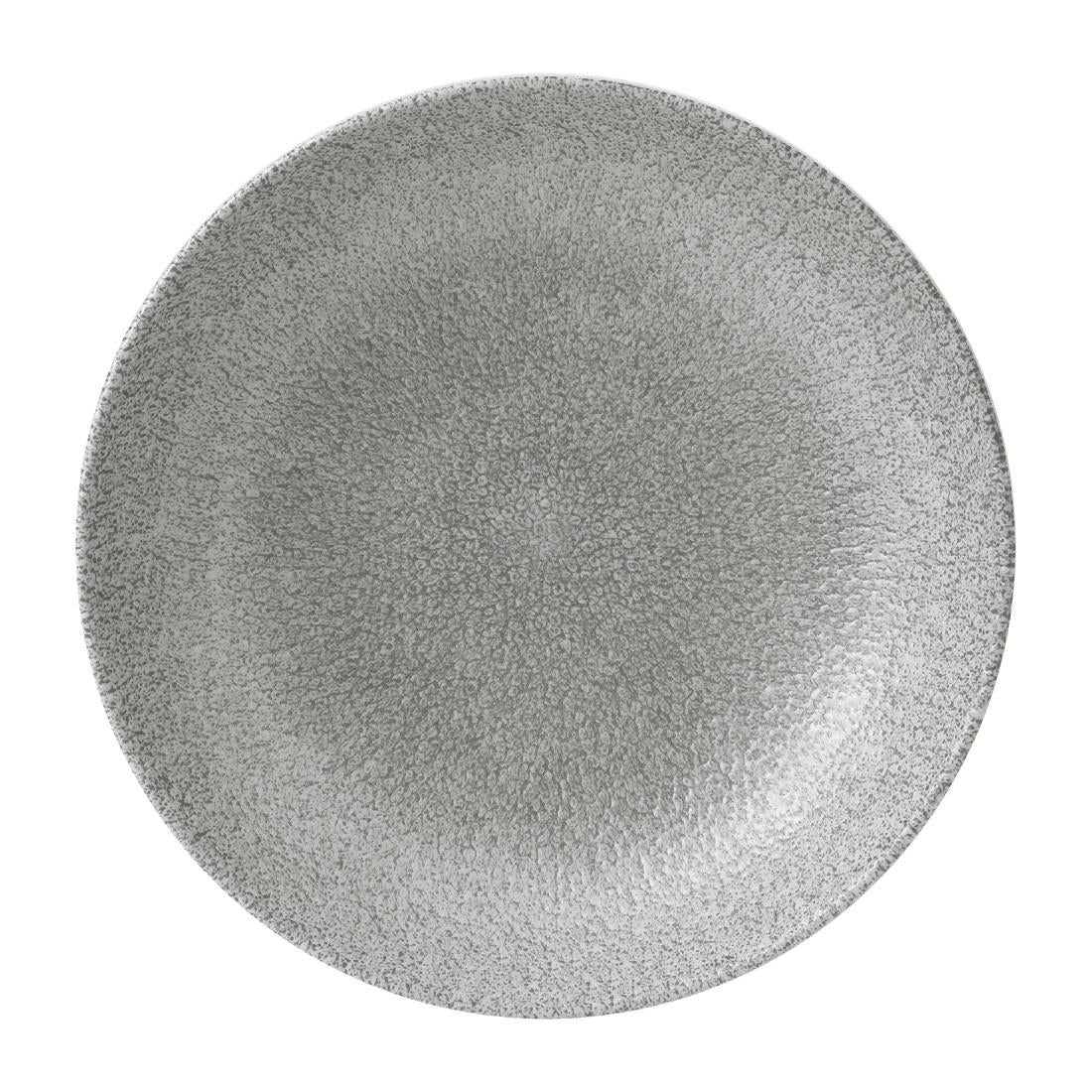 Assiettes coupes rondes Churchill Raku Evolve Jasper Grey 248mm (Lot de 12)