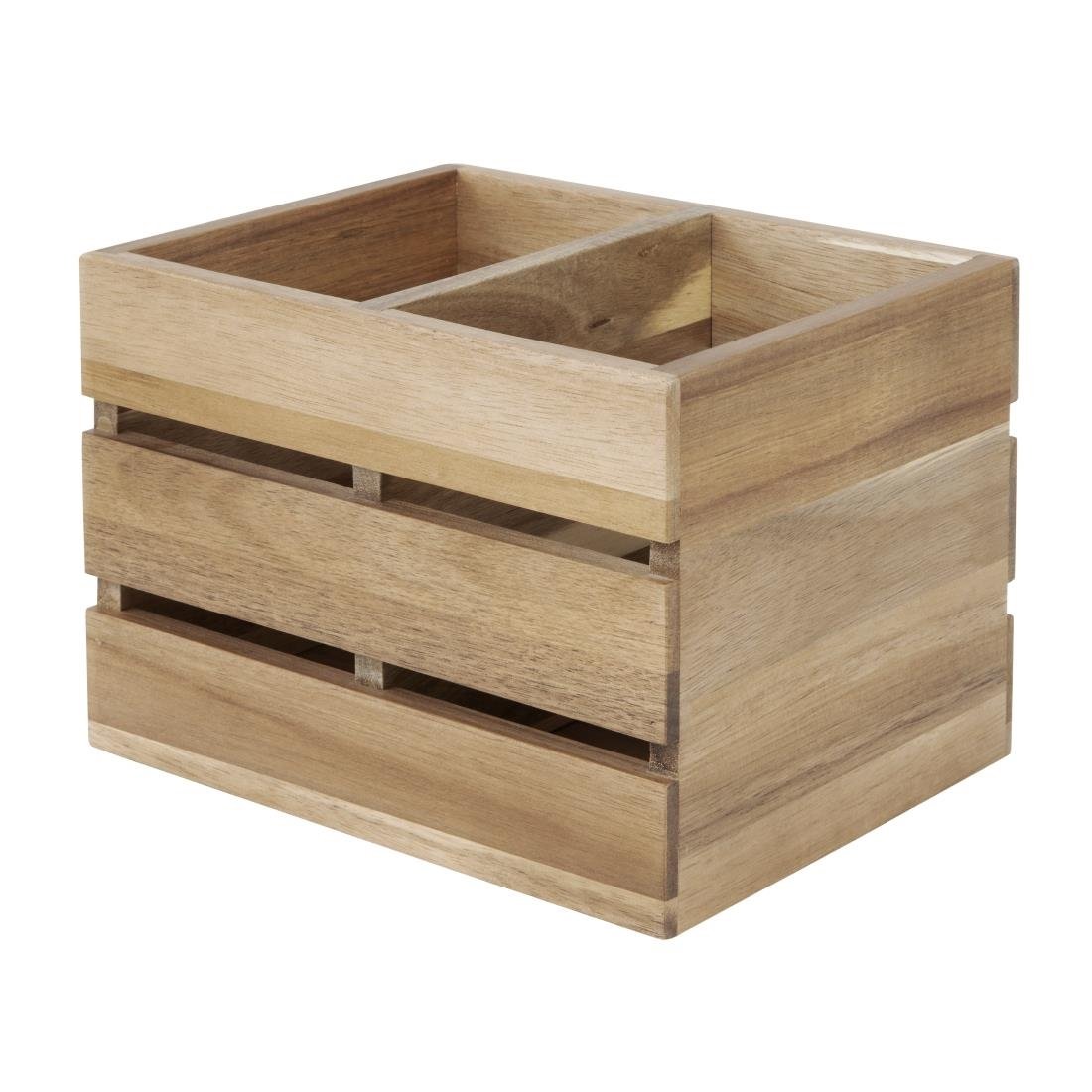 Organisateur de table en bois d'acacia Olympia 210x160x150mm