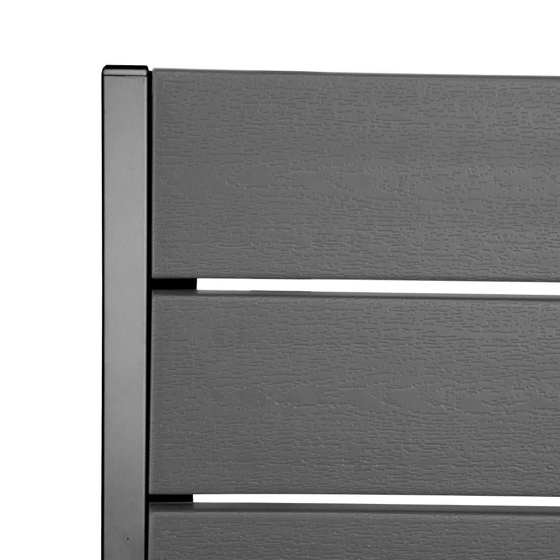 Fauteuils à lattes Bolero Valletta gris (Lot de 4)