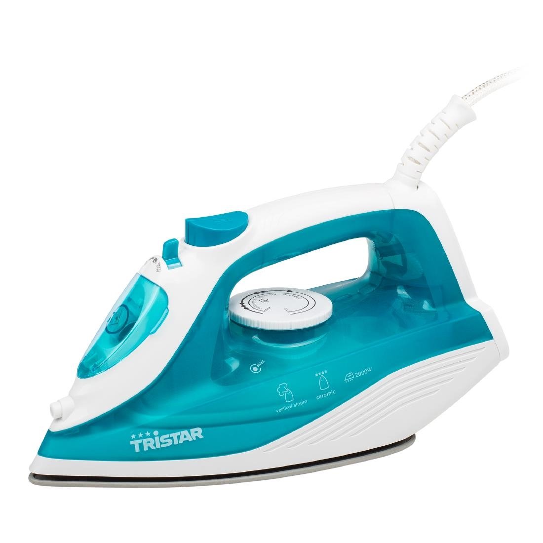 Fer à repasser à vapeur semelle céramique Tristar 2000W