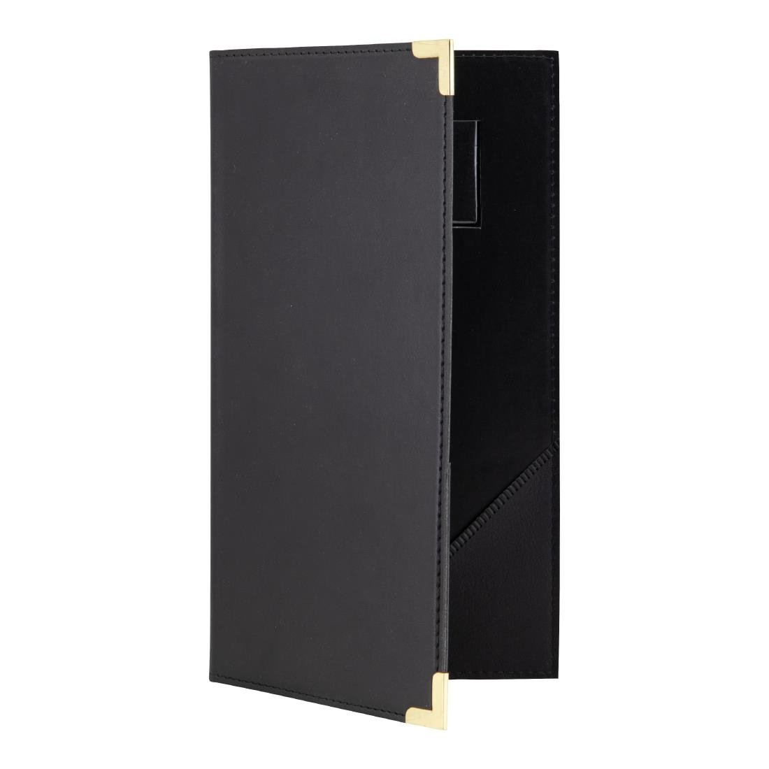 Porte-addition en cuir Securit Classic noir