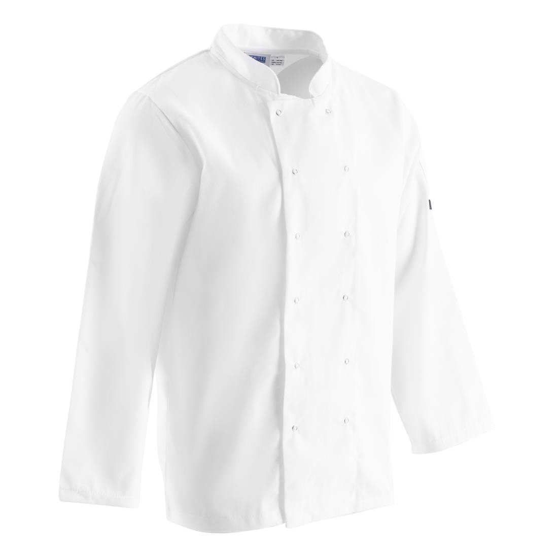 Veste de cuisine mixte Whites Vegas manches longues blanche - NISBETS