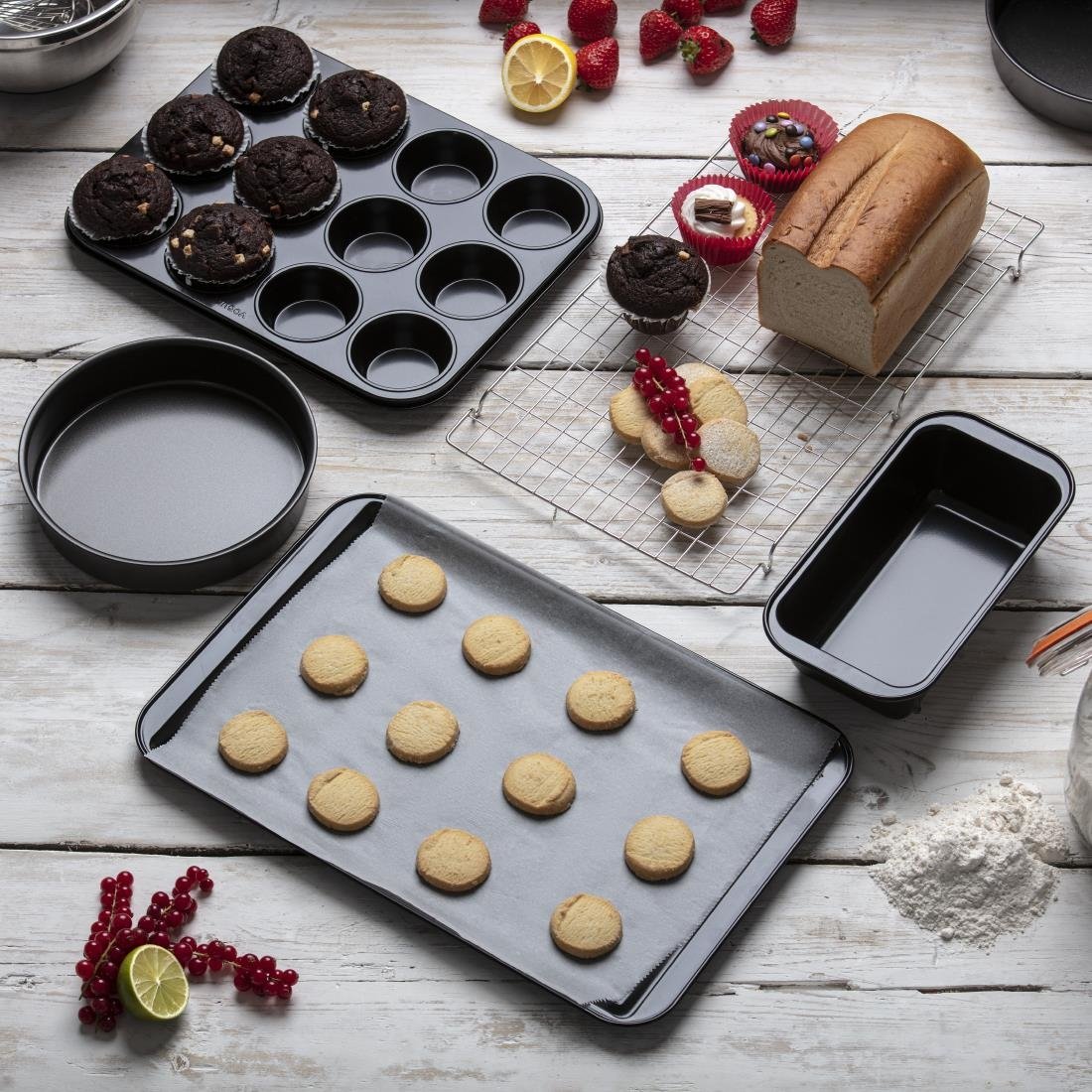Ensemble de plats de cuisson antiadhésifs Vogue Bake Like A Pro - NISBETS