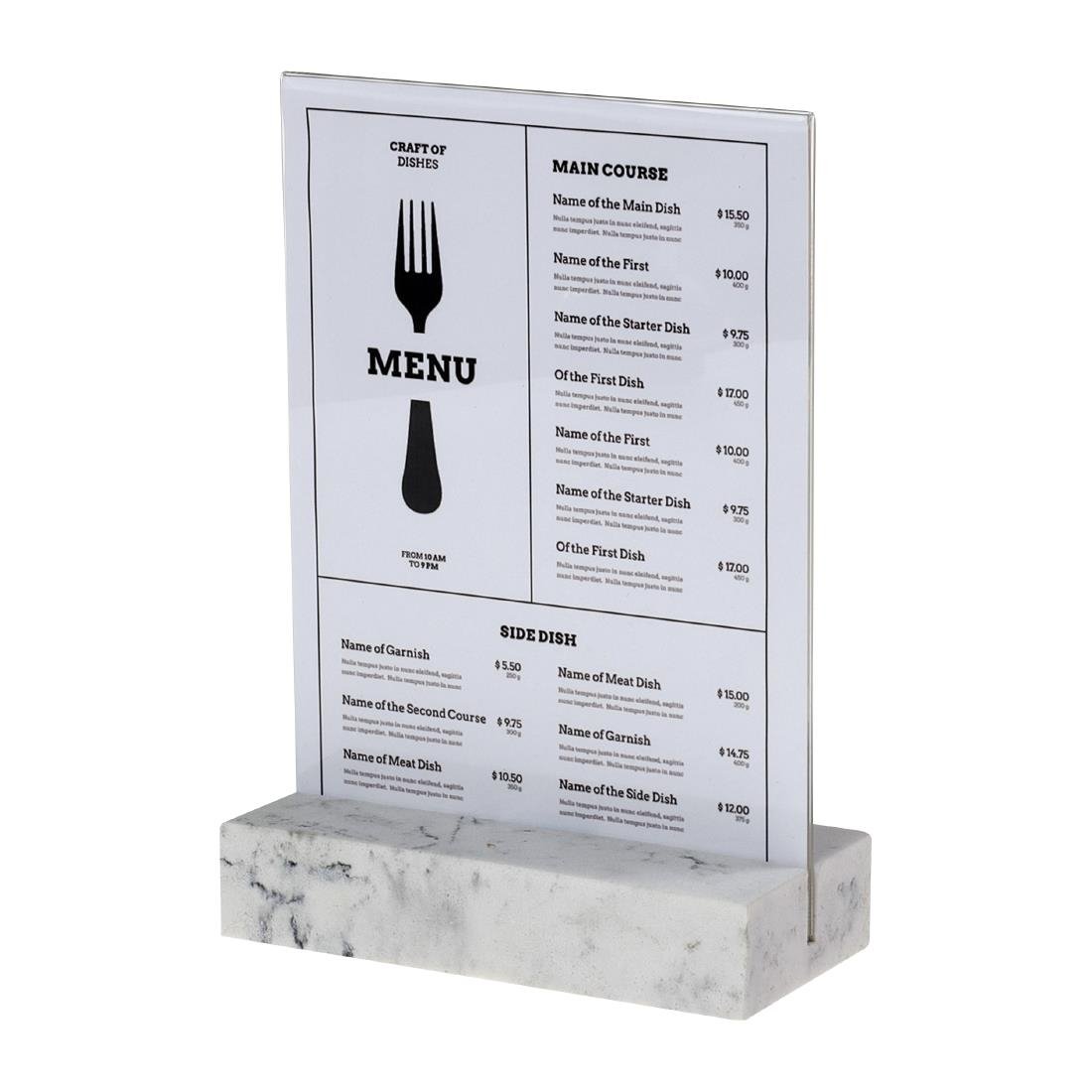 Présentoir de table Europel A5 polystone blanc