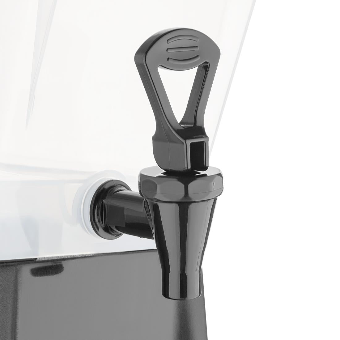 Distributeur de boissons en polypropylène noir Olympia 12L