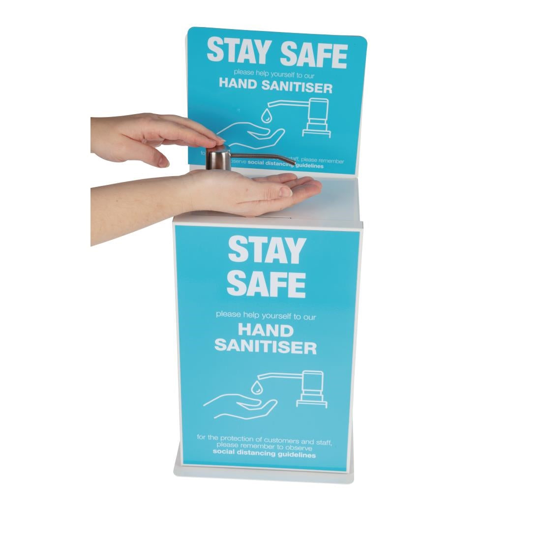 Station de désinfection des mains de comptoir/murale 5L - NISBETS