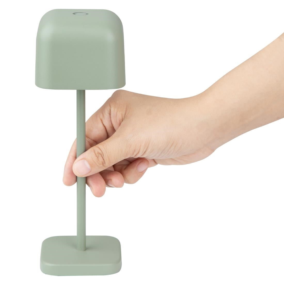 Lampe de table avec abat-jour carré Olympia Lucca verte 200mm