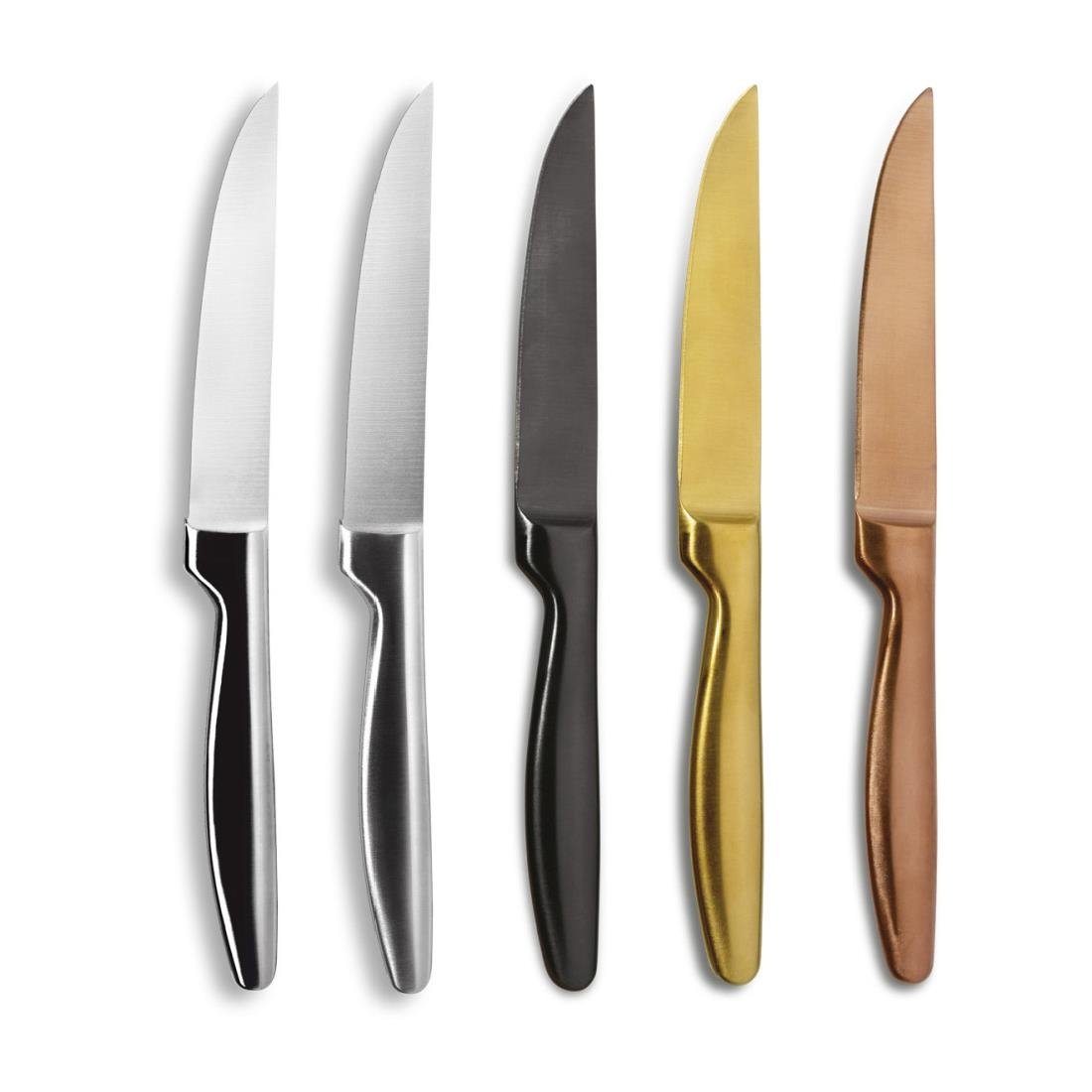 Couteaux à steak Comas Boj gris acier satiné (Boîte de 6) - NISBETS