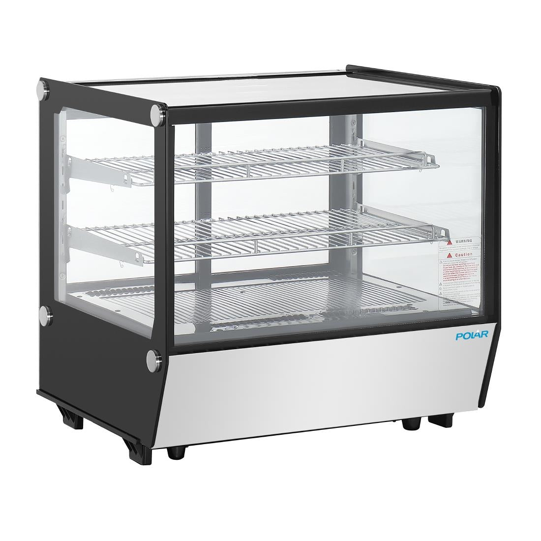 Vitrine de comptoir positive Polar Série G carrée noire 120L