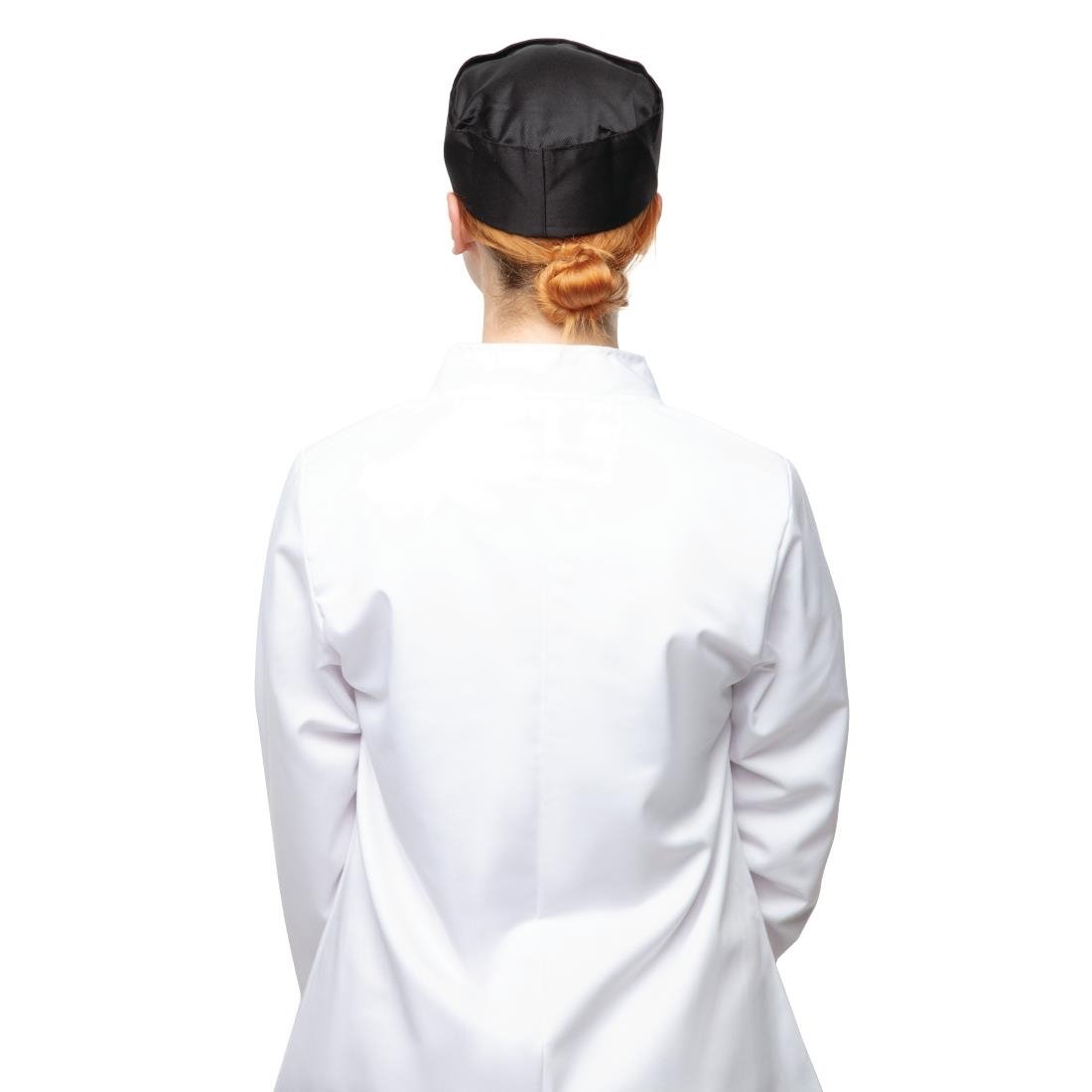 Calot de cuisine en polycoton Whites noir L - NISBETS