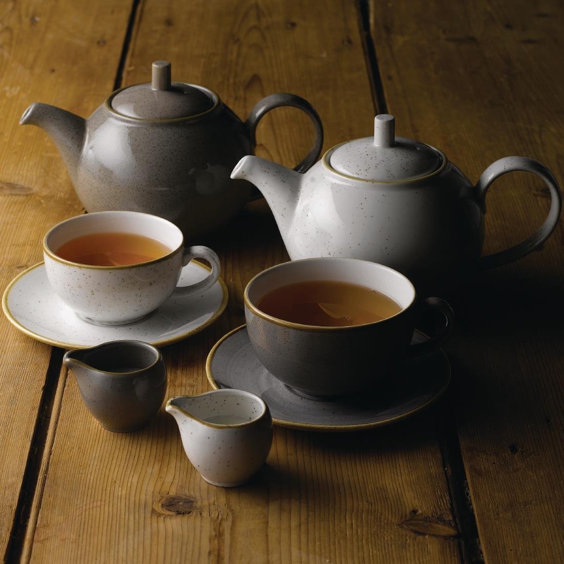 Soucoupes à cappuccino Churchill Stonecast Barley White 156mm (Lot de 12)