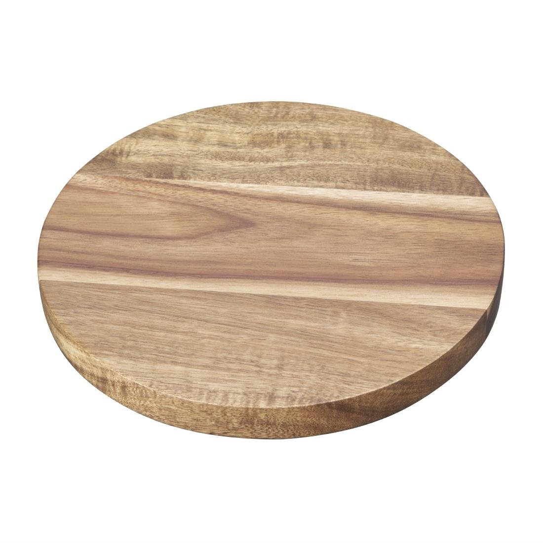 Assiette ronde en acacia Olympia 200mm