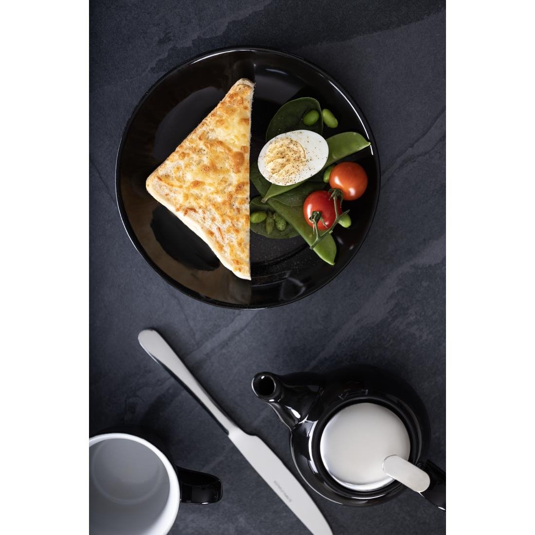 Assiettes creuses Olympia Café noires 205mm (lot de 12)