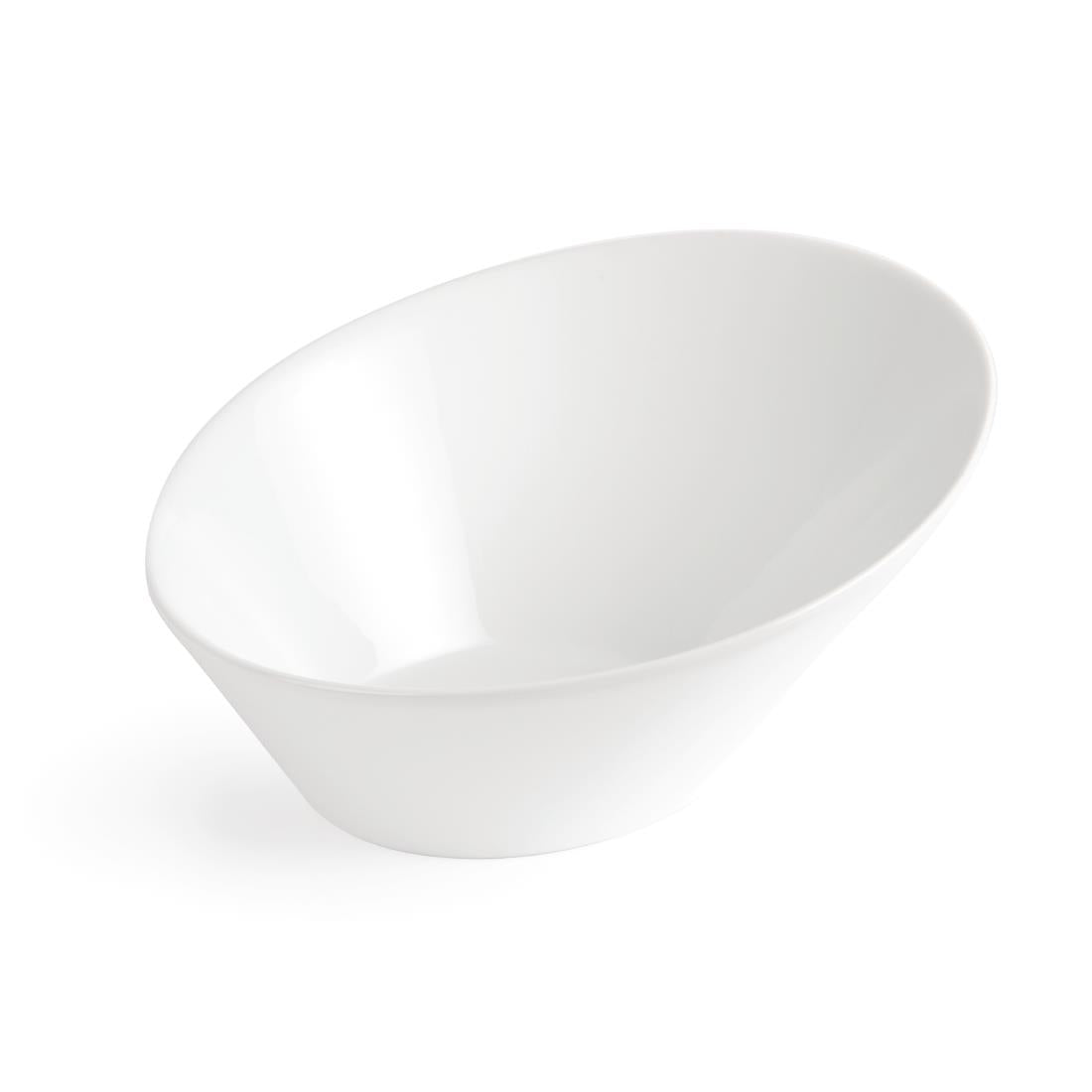 Bols ovales inclinés Olympia Whiteware 222 x 246mm (Lot de 3) - NISBETS