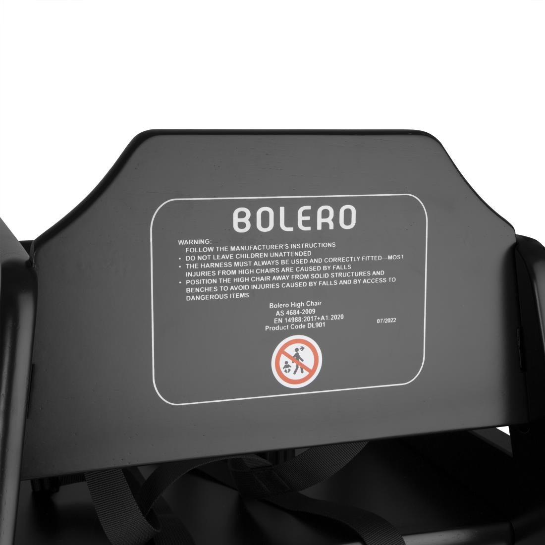 Chaise haute en bois Bolero noire