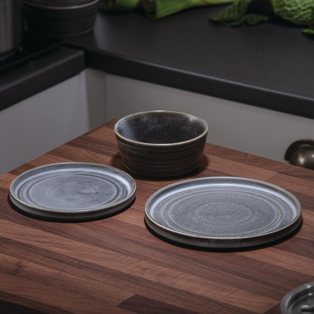 Service de table 18 pièces Olympia Cavolo Serve Like A Pro anthracite