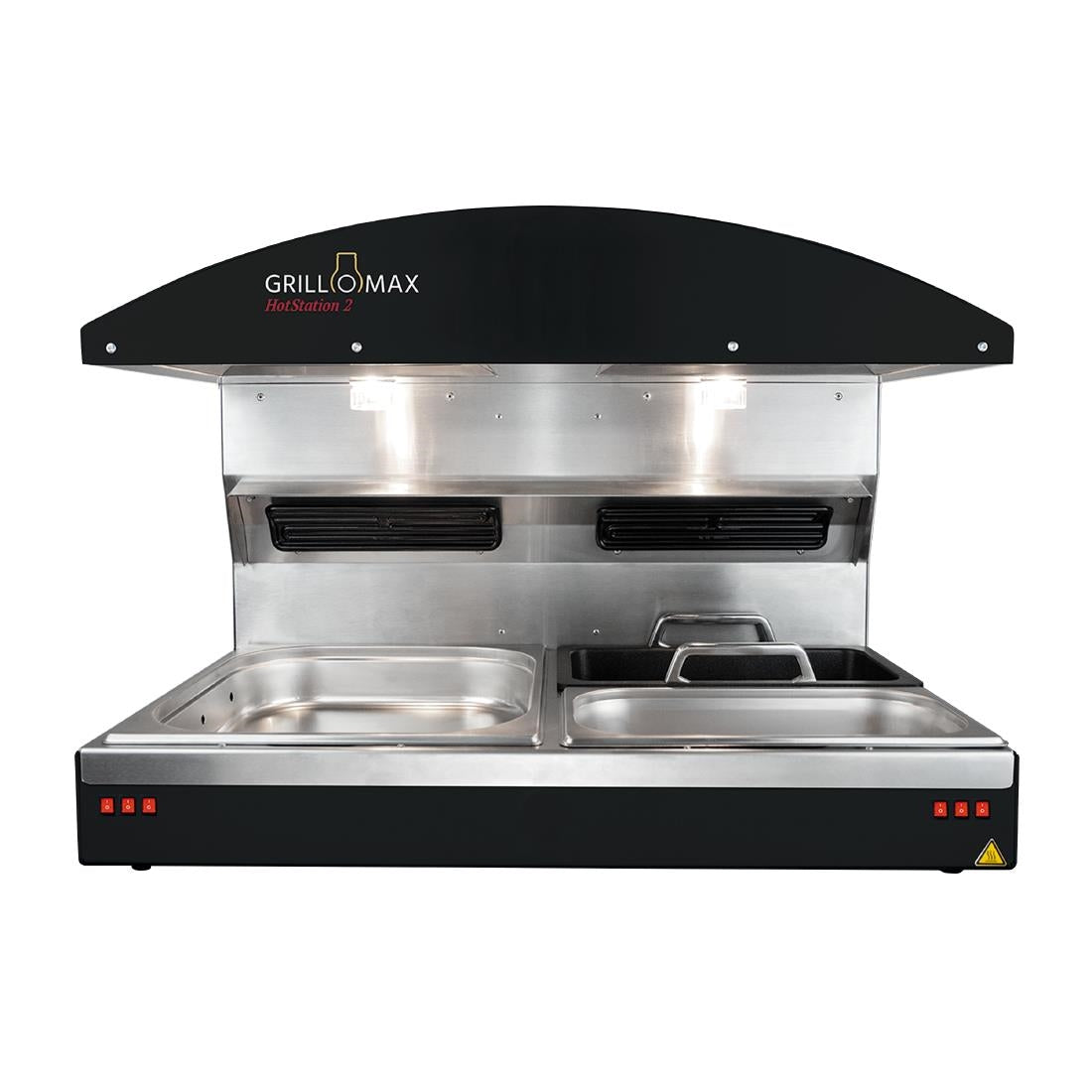 Station de maintien au chaud avec 2 bacs GN 2/3 Hotstation 2 Grillomax 3D 2000W
