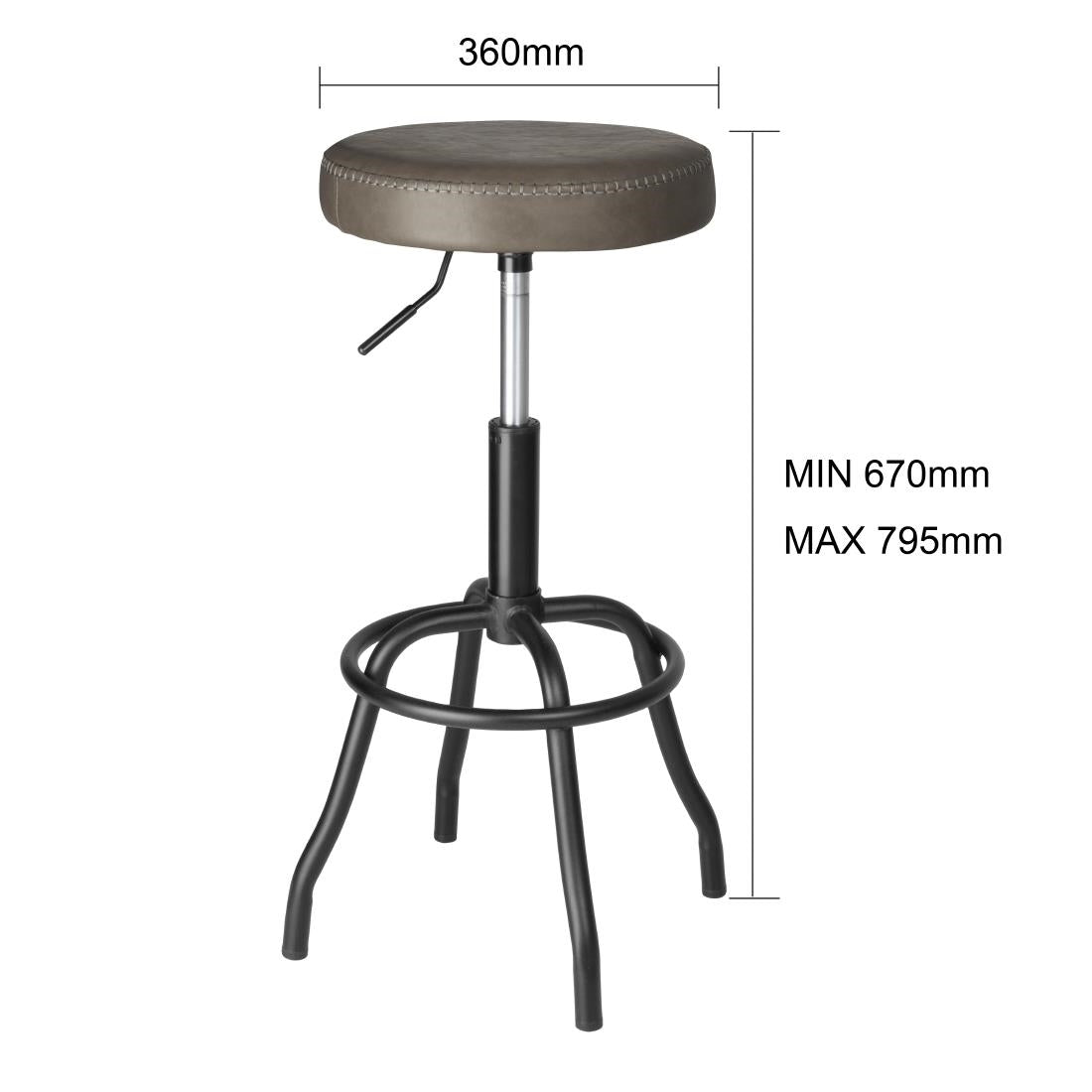 Tabouret de bar en PU Bolero Brooklyn mocha