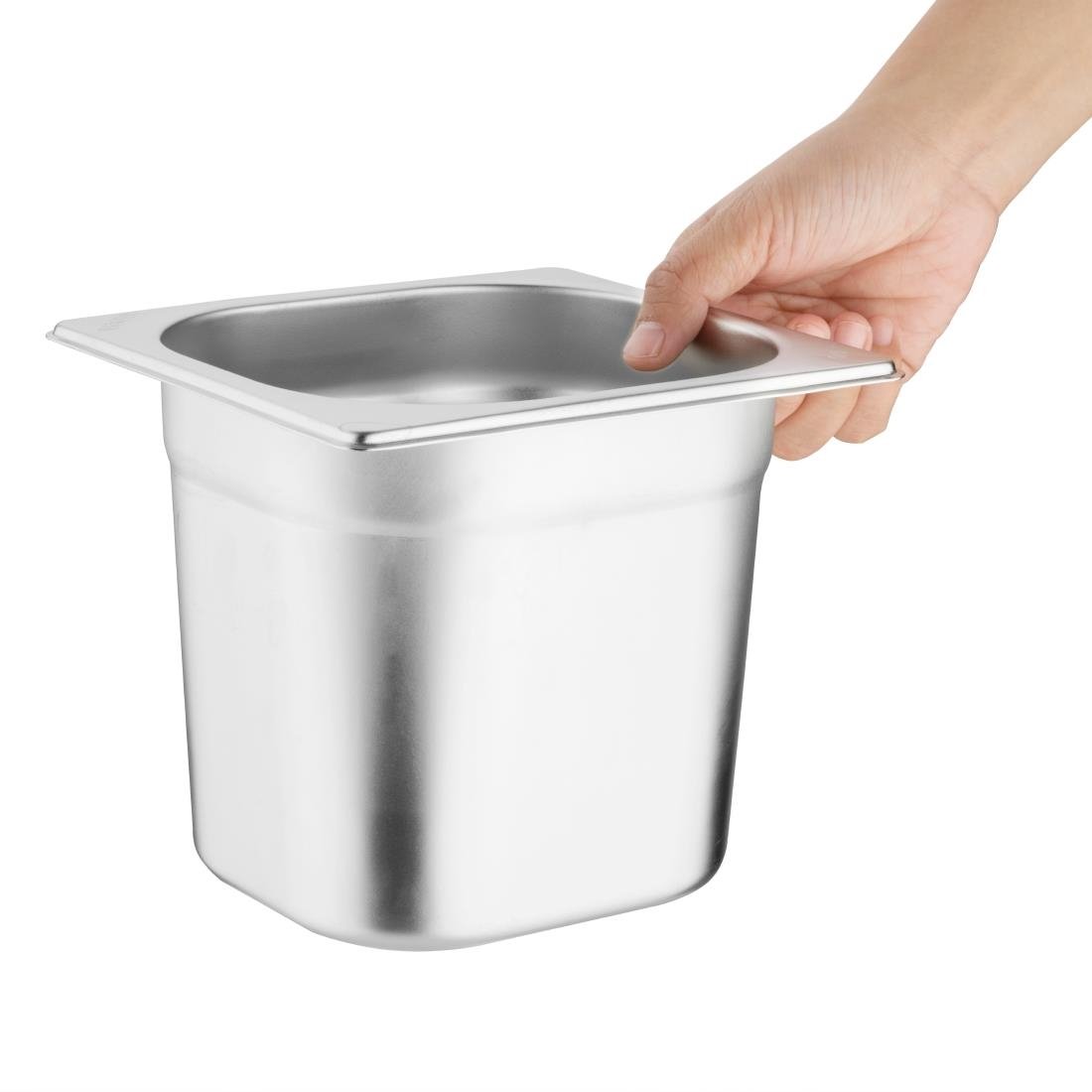 Ensemble de bacs GN 1/3 et 4 x 1/6 en inox avec couvercles Vogue - NISBETS