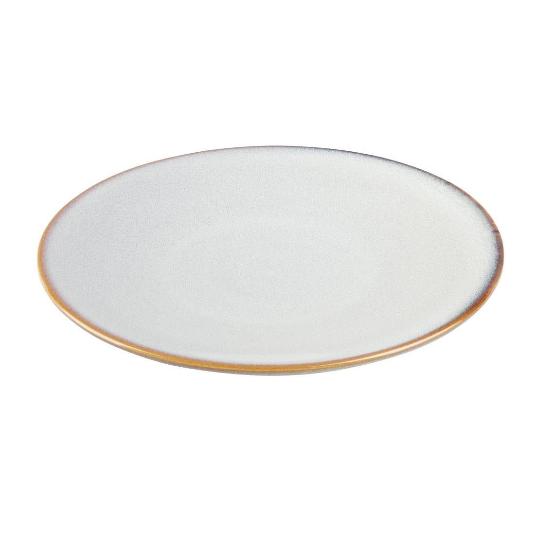 Assiettes plates Olympia Drift gris uni 230 mm (lot de 6)