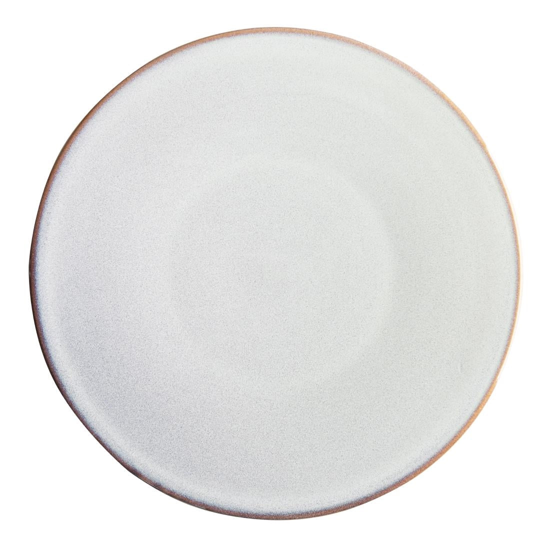 Assiettes plates Olympia Drift gris uni 280 mm (lot de 4)
