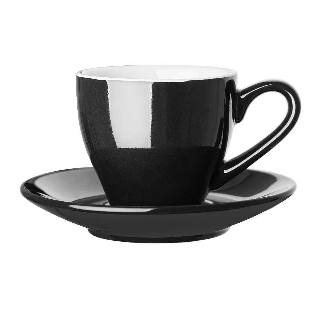 Soucoupes expresso Olympia Café noires 116mm (lot de 12)