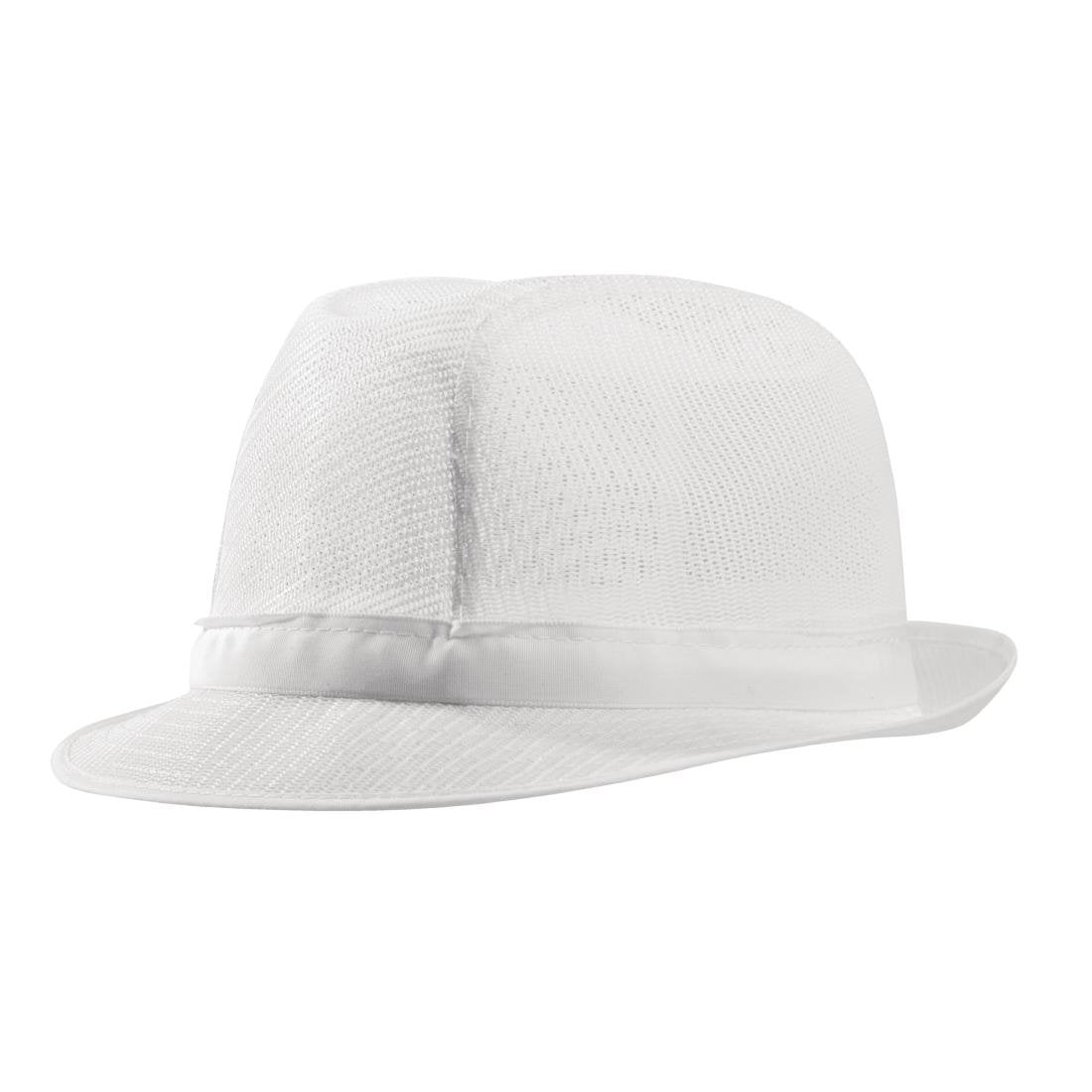 Chapeau Trilby blanc - NISBETS