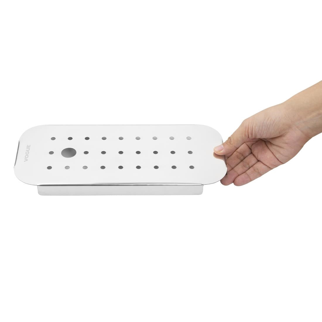 Égouttoir en acier inoxydable Vogue pour GN 1/3