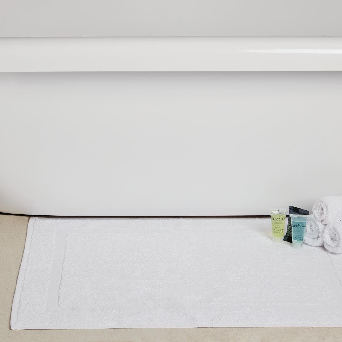 Tapis de bain Mitre Essentials Capri blanc - NISBETS