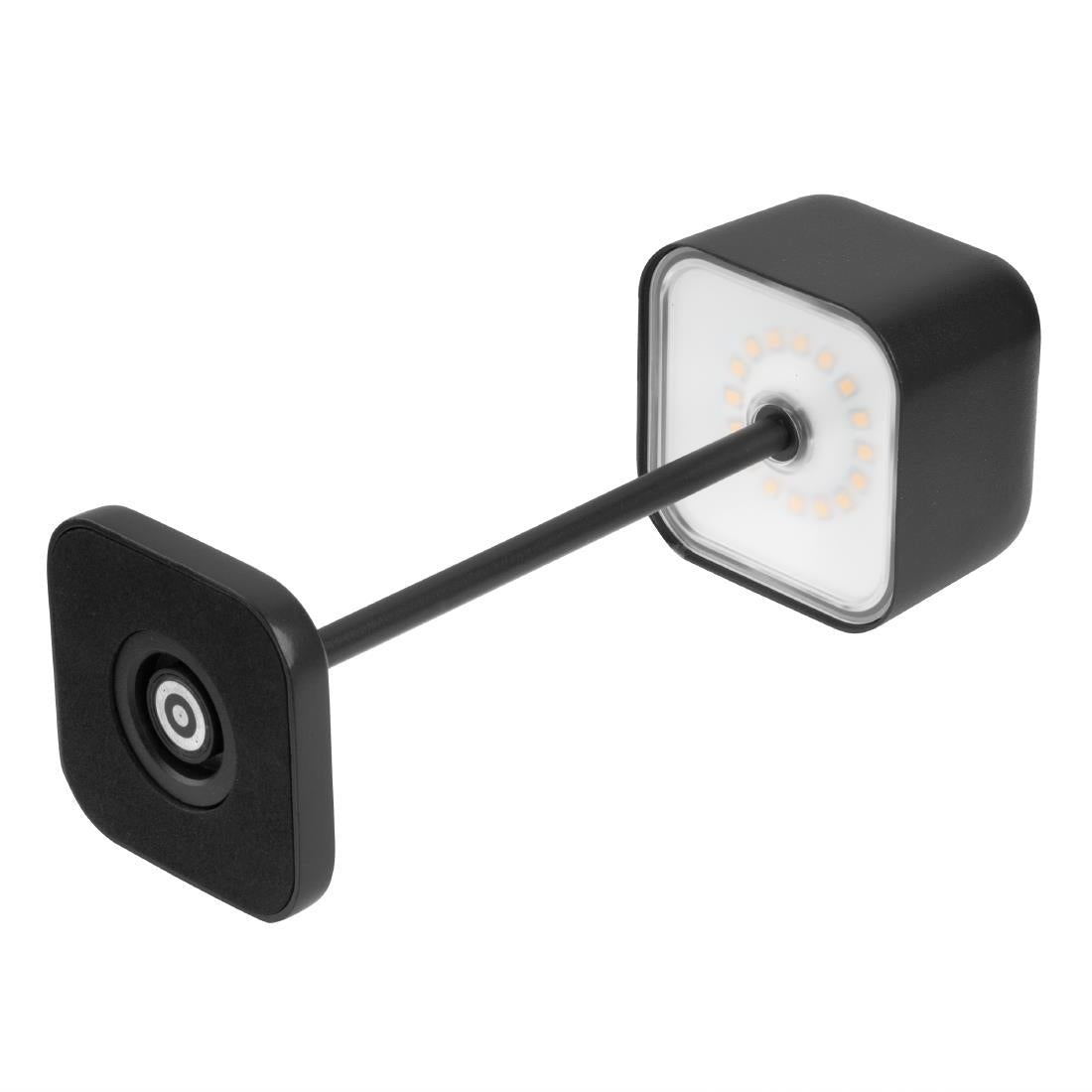 Lampe de table avec abat-jour carré Olympia Lucca noire 200mm