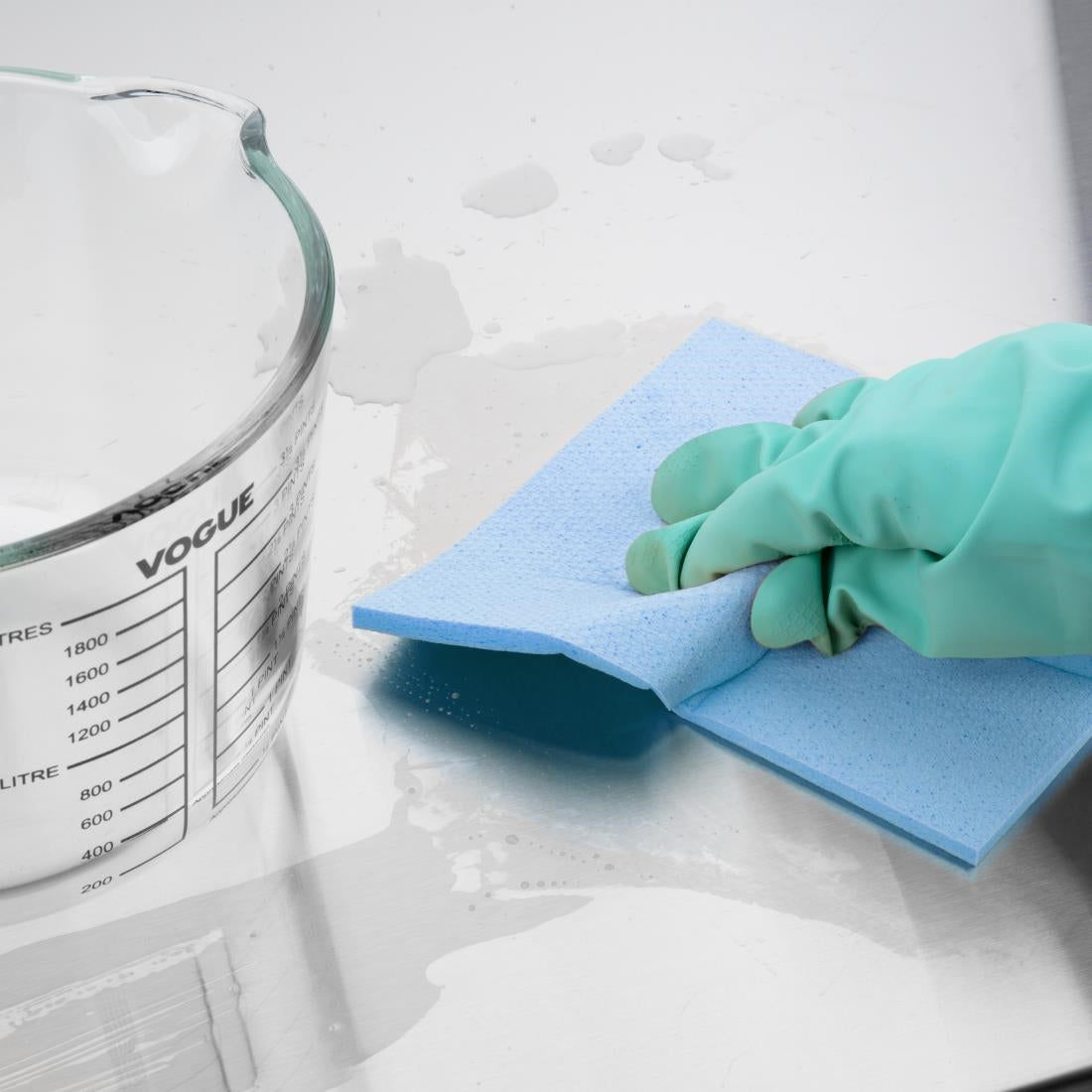 Chiffons de nettoyage en éponge Jantex bleus (lot de 10)