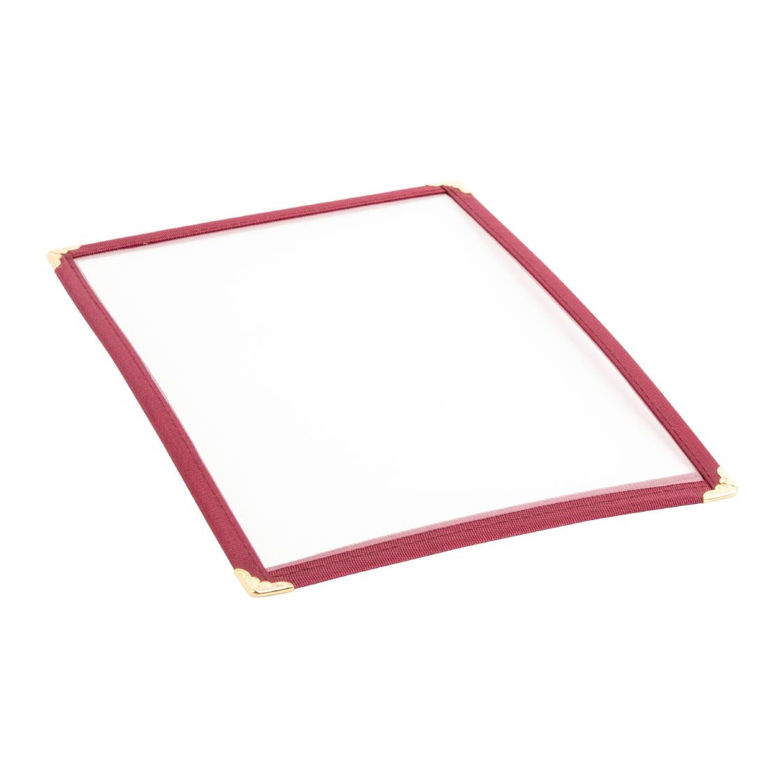 Protège-menu style américain deux pages Olympia A4 bordeaux