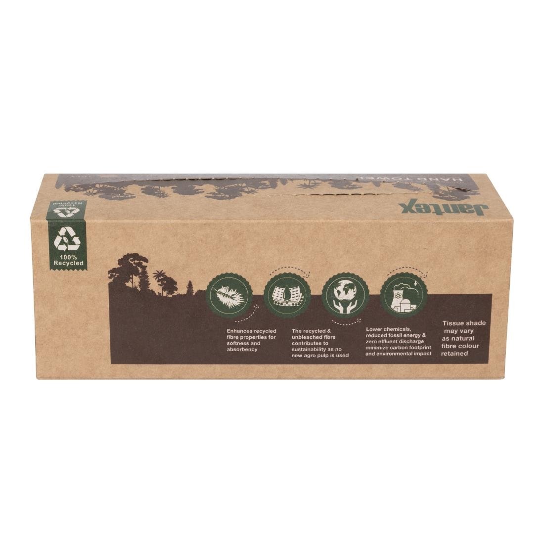 Essuie-mains Jantex Green 100% recyclé 1pli 100 feuilles (lot de 36) - NISBETS