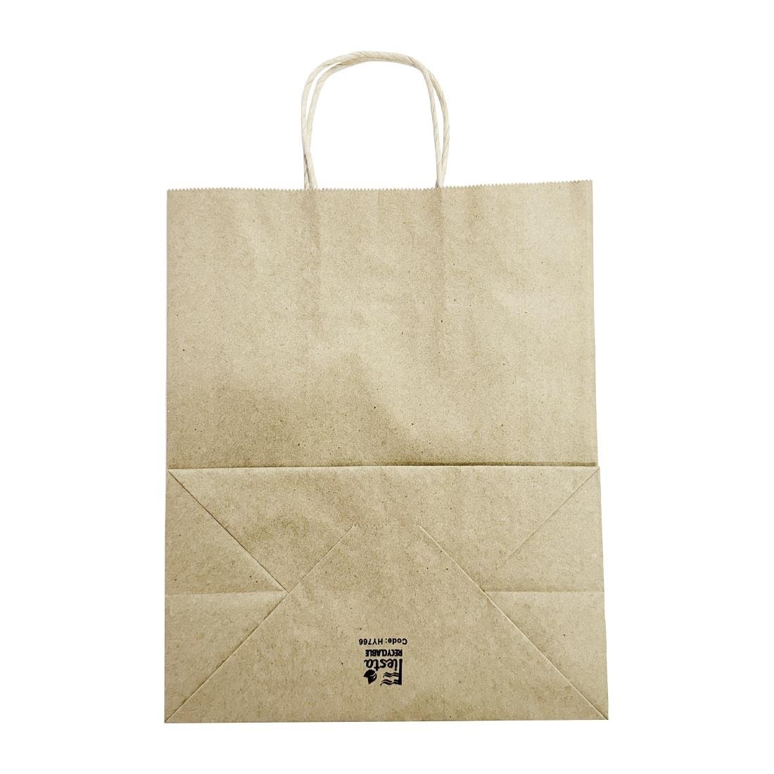 Grands sacs en papier avec poignée torsadée Fiesta Recyclable marron (lot de 250)
