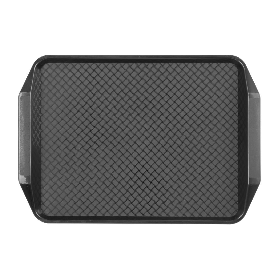 Plateau fast-food à poignées Olympia Kristallon noir 435x305mm