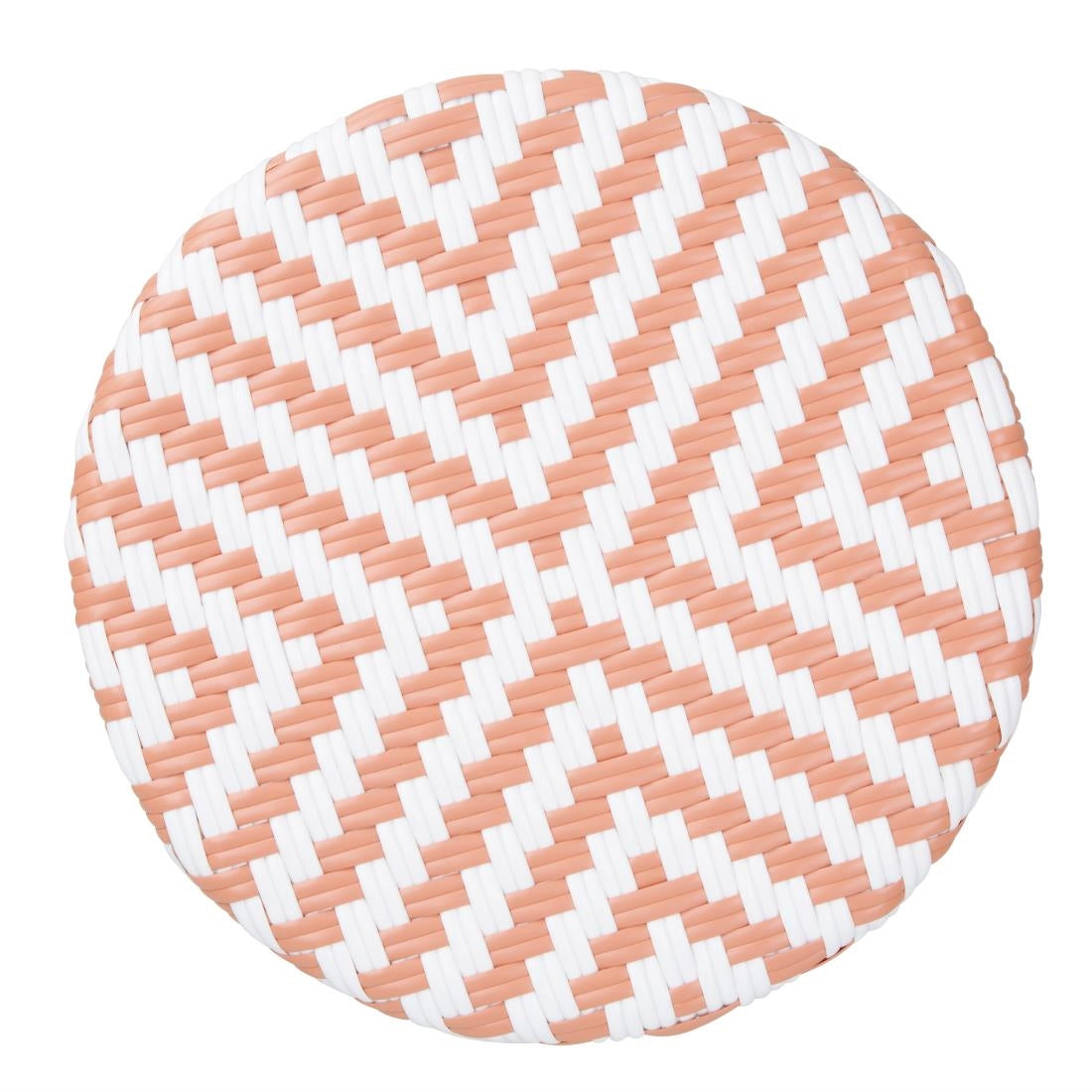 Tabourets de bar en rotin PE style parisien Bolero corail (lot de 2)