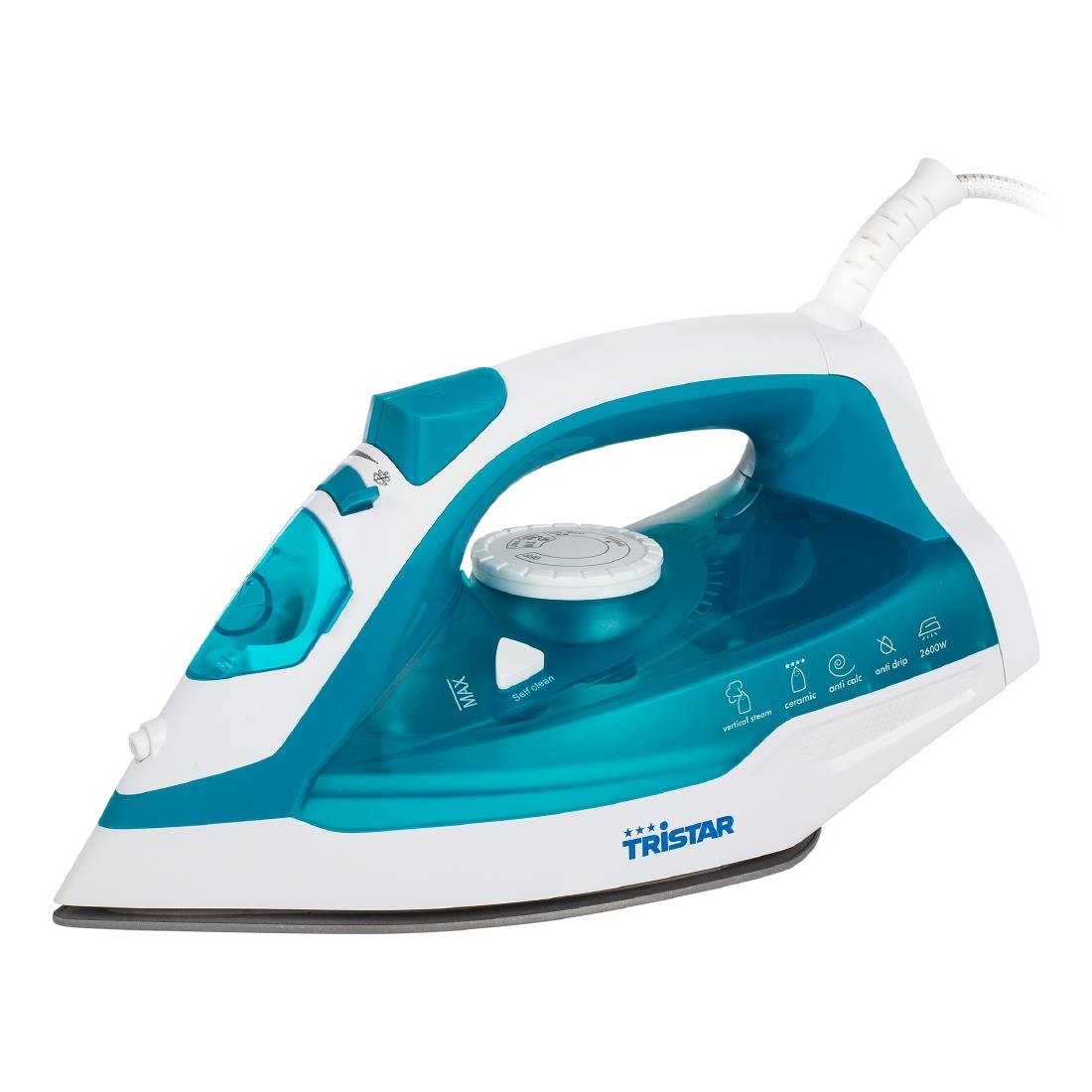 Fer à repasser à vapeur semelle céramique Tristar 2600W