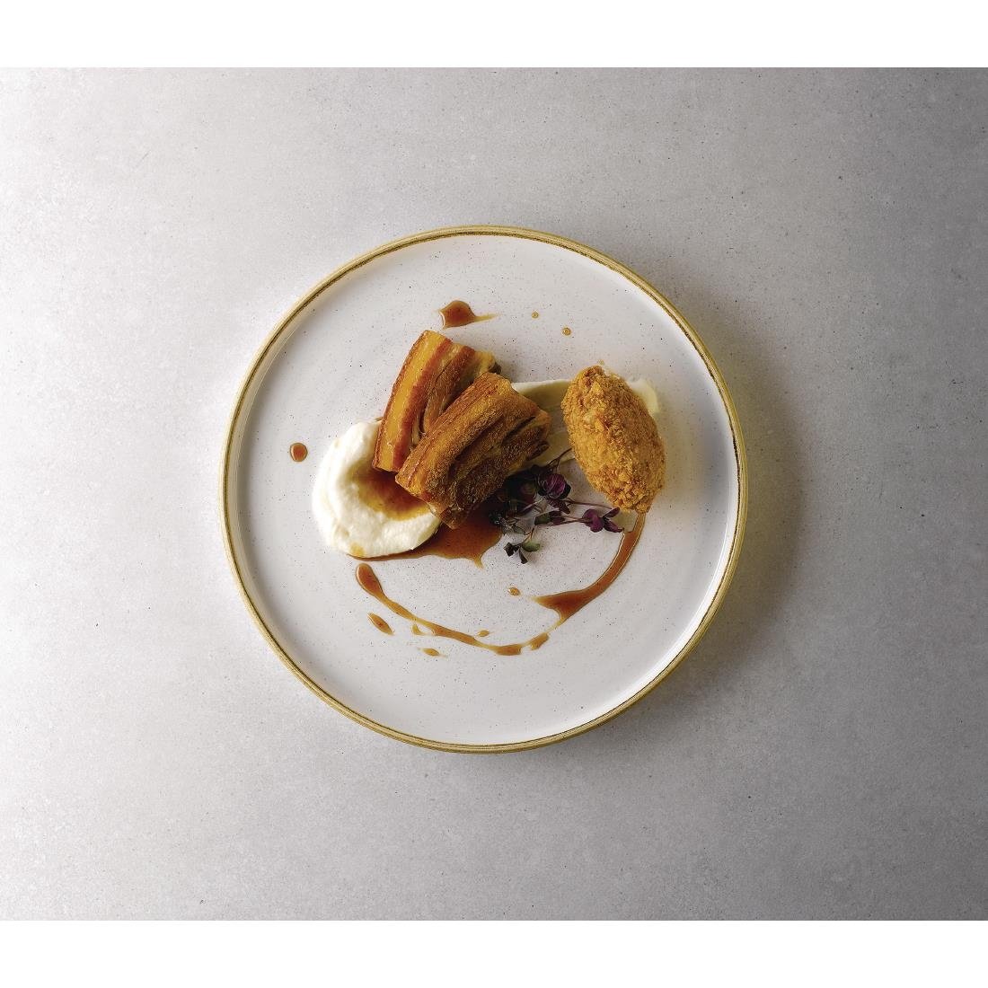 Assiettes avec rebord Churchill Stonecast Barley White 260mm (Lot de 6)