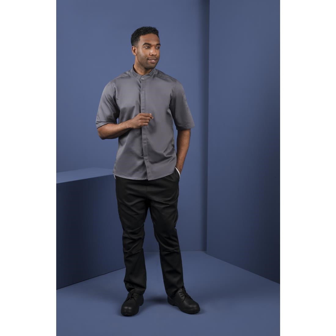 Veste col officier Southside gris anthracite - NISBETS